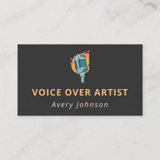 Bild über das künstlerische Feuermikrofon Cool Visitenkarte (Vorderseite)