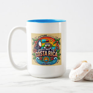Bild: Umzug nach Costa Rica Zweifarbige Tasse
