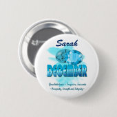 Bild und Bedeutung Dezembers Birthstone Button (Vorne & Hinten)