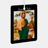 Bild und Gebet von Saint Jude Ornament Aus Metall (Vorderseite Rechts)