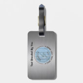 Bild und Text anpassen | Doppelseitige Gepäckmarke Gepäckanhänger (Rückseite vertikal)