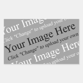 Bild- und Textaufkleber Rechteckiger Aufkleber