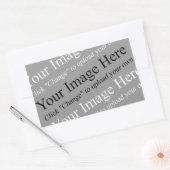 Bild- und Textaufkleber Rechteckiger Aufkleber (Umschlag)