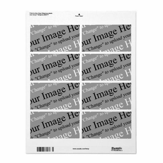 Bild- und Textbenutzerdefiniertes Versandzeichen (Vorne)