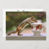 Bild von Chipmunk mit ChinaTeacup Einladung (Vorne/Hinten)