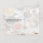 Bild von frischen Gewürzen mit Knoblauchzehen Postkarte (Rückseite)