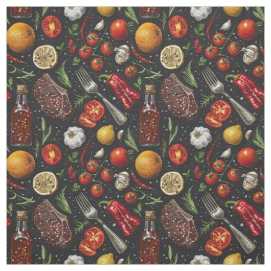 Bild von Kochprodukten. Stoff (Muster)