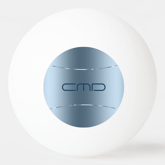 Bild von Metallblau - rostfreier Stahlschau Tischtennisball (Vorderseite)