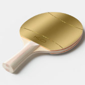 Bild von metallischem Gold - rostfreier Stahllook Tischtennis Schläger (Vorderseite)