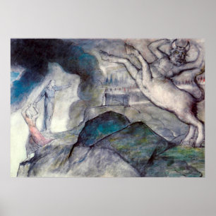 Bild von Minotaur zur Illustration von Inferno, Ca Poster