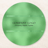 Bild von schimmerndem, rieselfähigem Imitat Runder Pappuntersetzer (Vorderseite)