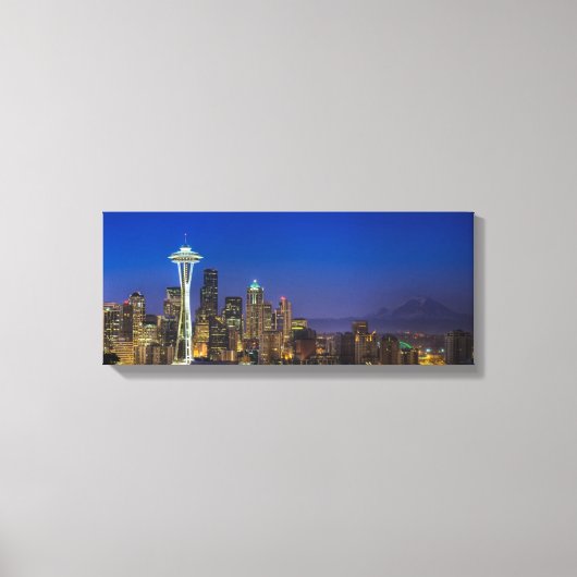 Bild von Seattle Skyline in den Morgenstunden. Leinwanddruck (Vorderseite)