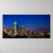 Bild von Seattle Skyline in den Morgenstunden. Poster (Vorne)