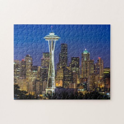 Bild von Seattle-Skylinen in Morgenstunden Puzzle (Horizontal)
