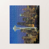 Bild von Seattle-Skylinen in Morgenstunden Puzzle (Vertikal)