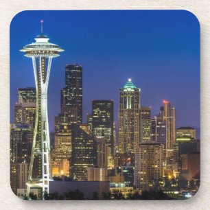 Bild von Seattle-Skylinen in Morgenstunden Untersetzer
