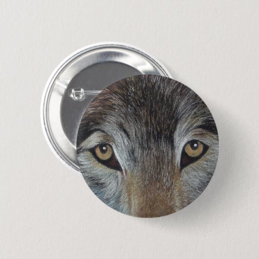 Bild von Seelenwölfen Augen Wildtiere Button (Vorne & Hinten)