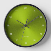 Bild von Shiny Green Metallic Textur Uhr (Vorderseite)
