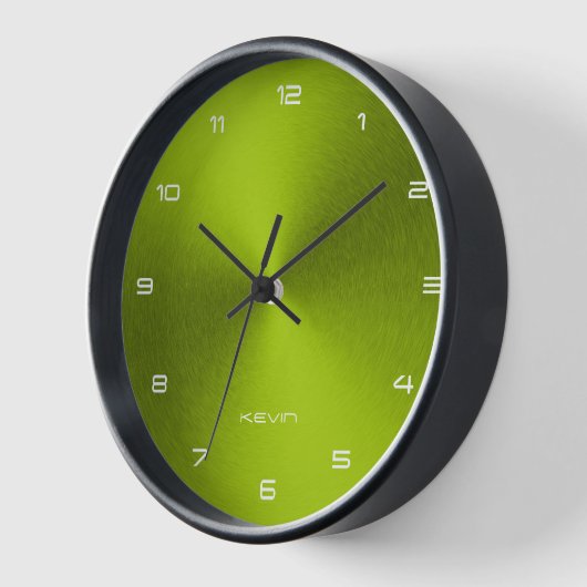 Bild von Shiny Green Metallic Textur Uhr (Winkel)