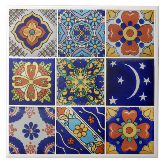 Bild von Talavera Tile auf 6 x 6 Keramiken Tile Fliese (Vorderseite)