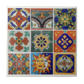 Bild von Talavera Tile auf der kleinen Keramik Fliese (Vorderseite)