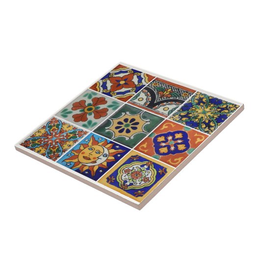 Bild von Talavera Tile auf der kleinen Keramik Fliese (Seite)