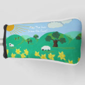 Bild von Weideschaf auf einem hügeligen, spaßigen Golf Headcover (Vorderseite)