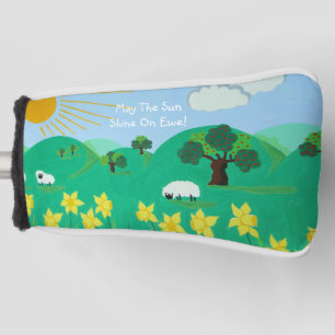 Bild von Weideschaf auf einem hügeligen, spaßigen Golf Headcover