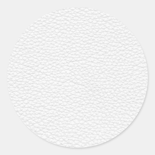 Bild von weißem Leder. Runder Aufkleber (Vorderseite)