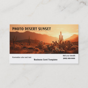Bild von Wüsten-Sonnenuntergang Visitenkarte