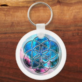 Bild von Zahl 7: Der Samen des Lebens Schlüsselanhänger (Vorderseite)