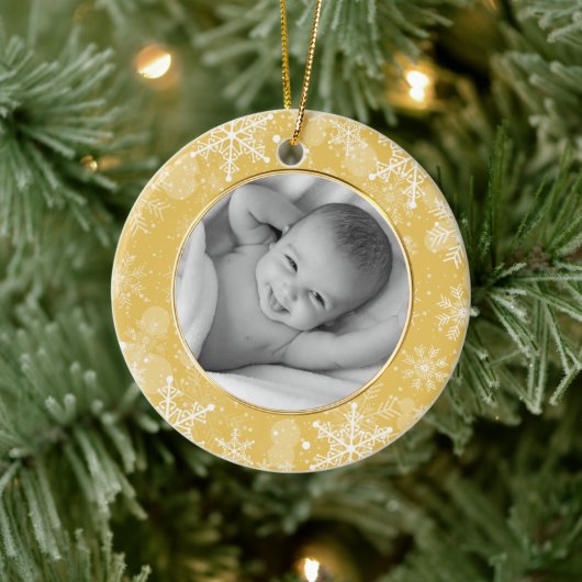 Bild-Vorlage für Gold Snowflake Keramik Ornament (Baum)