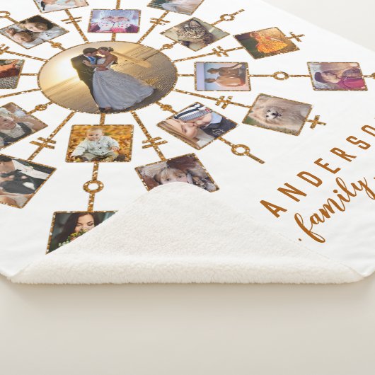 Bild-weißes Gold der Familien-Foto-Collagen-21 + Sherpadecke (3/4)