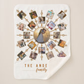 Bild-weißes Gold der Familien-Foto-Collagen-21 + Sherpadecke (Vorderseite)