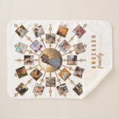 Bild-weißes Gold der Familien-Foto-Collagen-21 + Sherpadecke (Vorderseite (Horizontal))