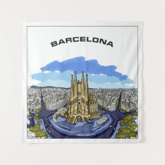 Bildband Barcelona Wandteppich (Vorderseite)