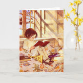 Bildbücher in der Winterkarte Karte (Gelbe Blume)