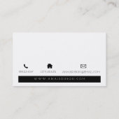 ★ bilden Logo-Modernes Kalligraphie-Entwurf ★ Visitenkarte (Rückseite)