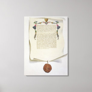 Bilden Sie Ausgabe der Magna Carta, erste publis Leinwanddruck