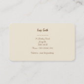 bilden Sie den Retro Künstlerentwurf, Tasche Visitenkarte (Rückseite)