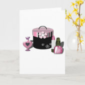 Bilden Sie Kosmetik-Mädchen Karte (Gelbe Blume)