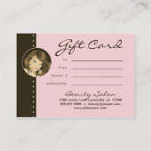 Bilden Sie Künstler-Geschenk-Karten-hübsche rosa Rabattkarte (Rückseite)