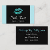 Bilden Sie Künstler-schwarzen und aquamarinen Visitenkarte (Vorne/Hinten)