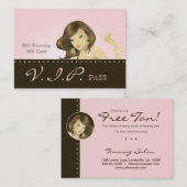 Bilden Sie Künstler VIP-Verein-Karten-hübsche rosa Rabattkarte (Vorne/Hinten)