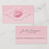 Bilden Sie Künstler-Visitenkarte-Rosa-Lippendamast Visitenkarte (Vorne/Hinten)