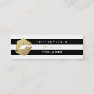 Bilden Sie Künstler-Visitenkarte - schickes Gold Mini Visitenkarte