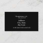 Bilden Sie Künstler-Visitenkarten Visitenkarte (Rückseite)