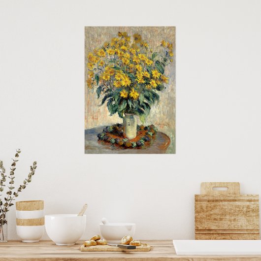 Bildende Kunst, Claude Monet Jerusalem Artichoke B Poster (Küche)
