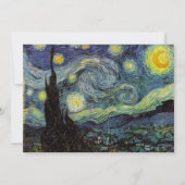 Bildende Kunst, Starry Night, klassischer, stilvol Einladung (Rückseite)
