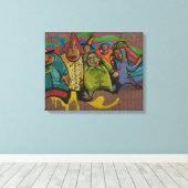 Bildende Leute Graffiti Street Art, reale Weltkuns Leinwanddruck (Insitu (Holzboden))